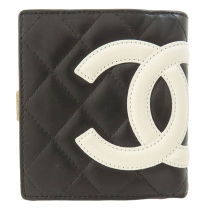 CHANEL シャネル カンボンライン シルバー金具 二つ折り財布（小銭入れあり） カーフ レディース 中古