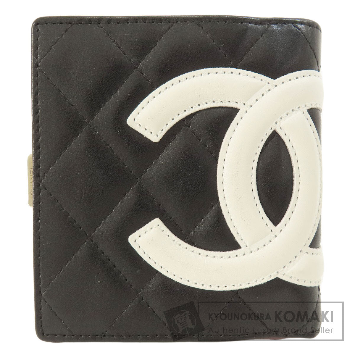 CHANEL シャネル カンボンライン シルバー金具 二つ折り財布（小銭入れあり） カーフ レディース 中古