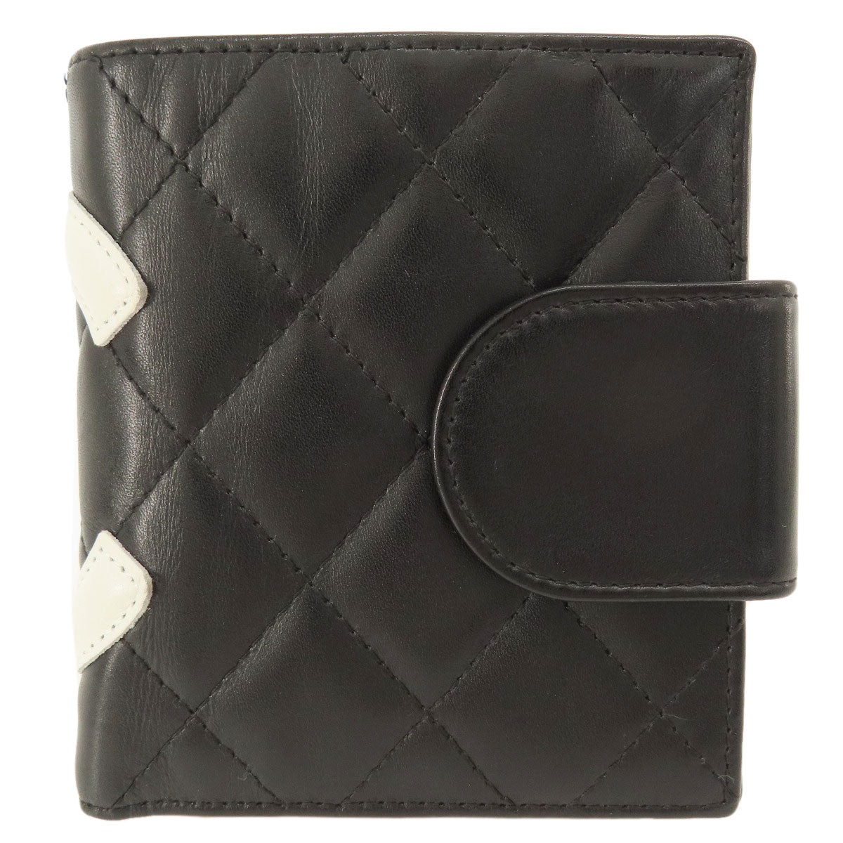 CHANEL シャネル カンボンライン シルバー金具 二つ折り財布（小銭入れあり） カーフ レディース 中古