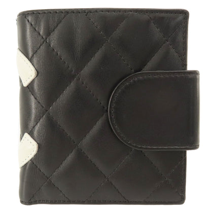 CHANEL シャネル カンボンライン シルバー金具 二つ折り財布（小銭入れあり） カーフ レディース 中古