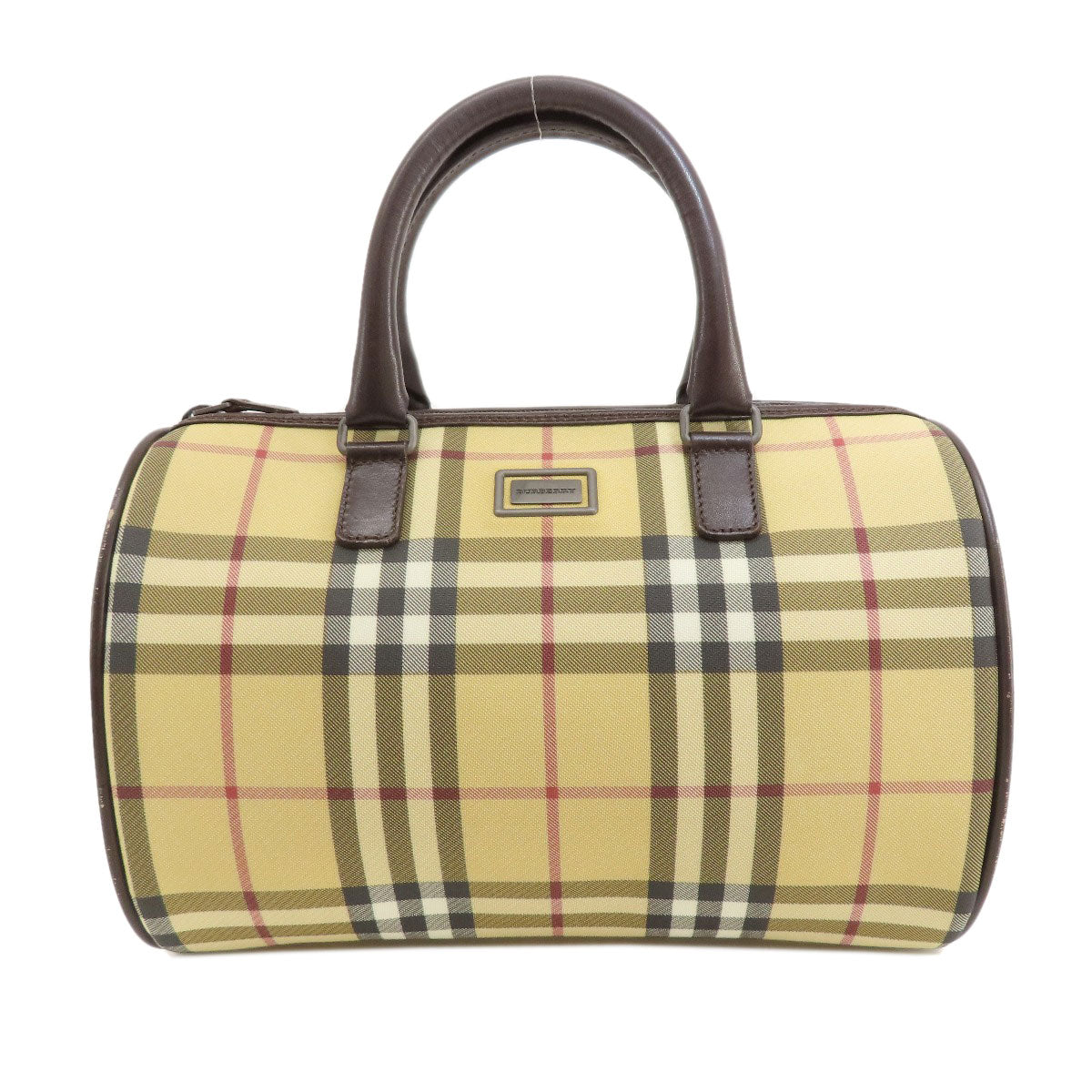 BURBERRY バーバリー ノバチェック ハンドバッグ キャンバス レディース 中古