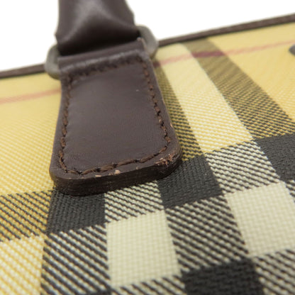BURBERRY バーバリー ノバチェック ハンドバッグ キャンバス レディース 中古