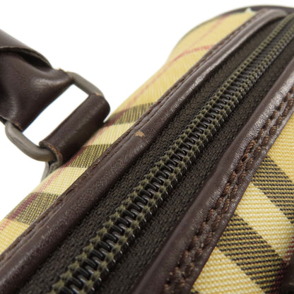 BURBERRY バーバリー ノバチェック ハンドバッグ キャンバス レディース 中古
