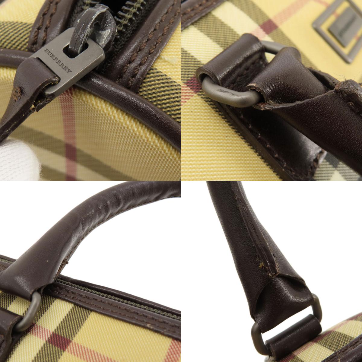 BURBERRY バーバリー ノバチェック ハンドバッグ キャンバス レディース 中古