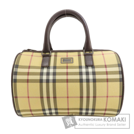 BURBERRY バーバリー ノバチェック ハンドバッグ キャンバス レディース 中古