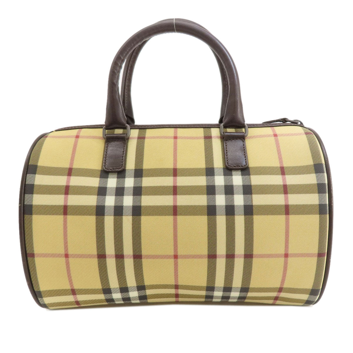 BURBERRY バーバリー ノバチェック ハンドバッグ キャンバス レディース 中古