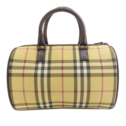 BURBERRY バーバリー ノバチェック ハンドバッグ キャンバス レディース 中古