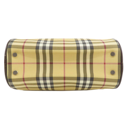 BURBERRY バーバリー ノバチェック ハンドバッグ キャンバス レディース 中古
