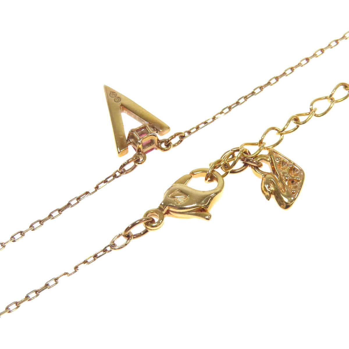 SWAROVSKI スワロフスキー Vモチーフ ラインストーン ネックレス 金属製 レディース 中古