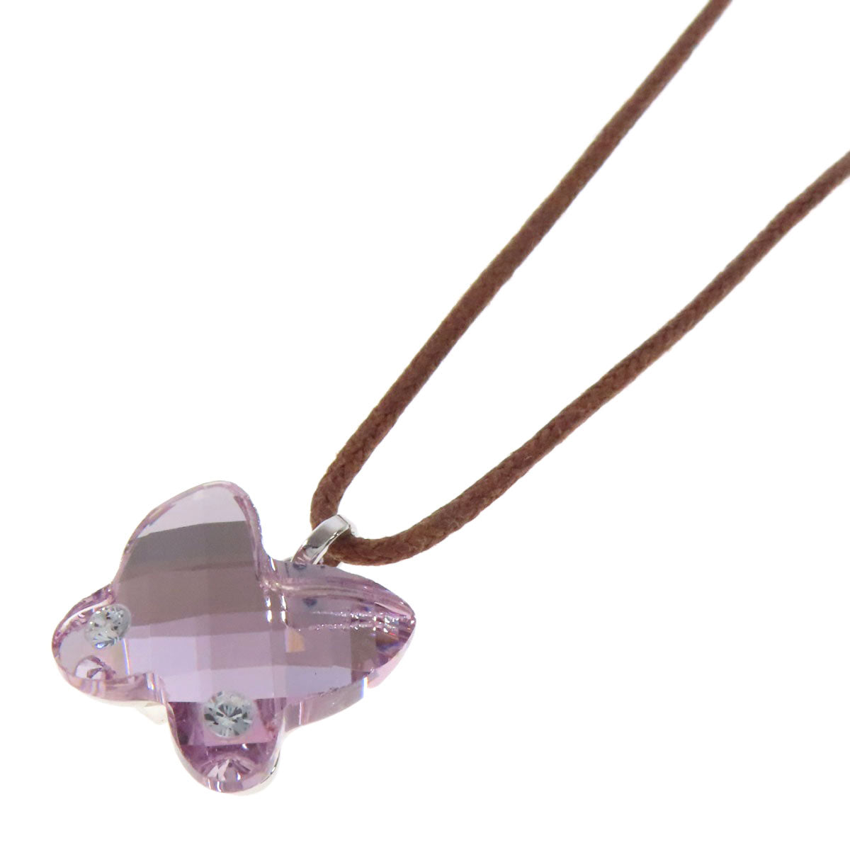 SWAROVSKI スワロフスキー バタフライモチーフ ネックレス クリスタル レディース 中古