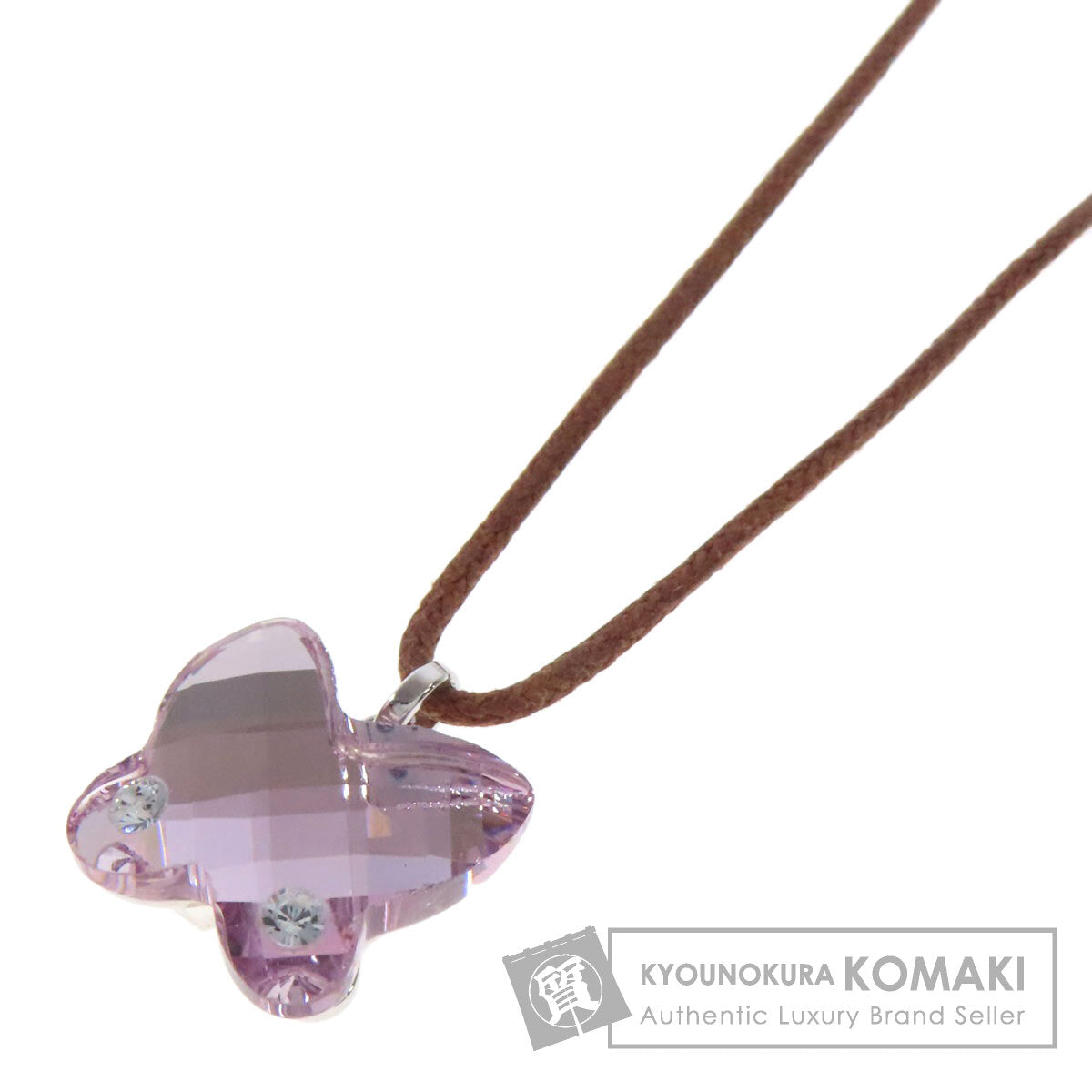 SWAROVSKI スワロフスキー バタフライモチーフ ネックレス クリスタル レディース 中古