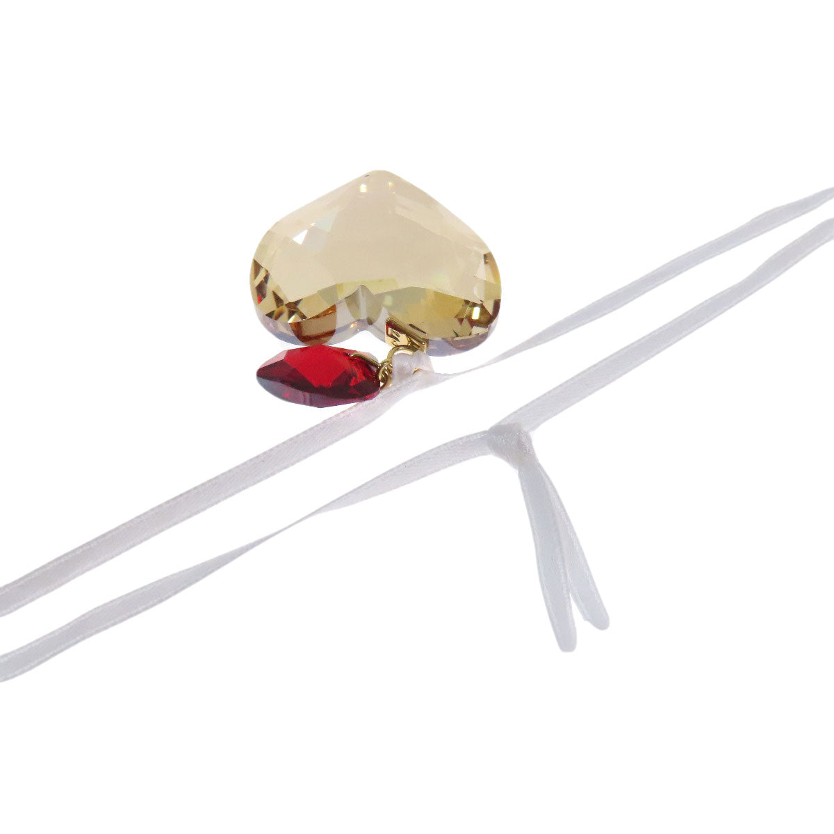 SWAROVSKI スワロフスキー ハート ネックレス クリスタル レディース 中古