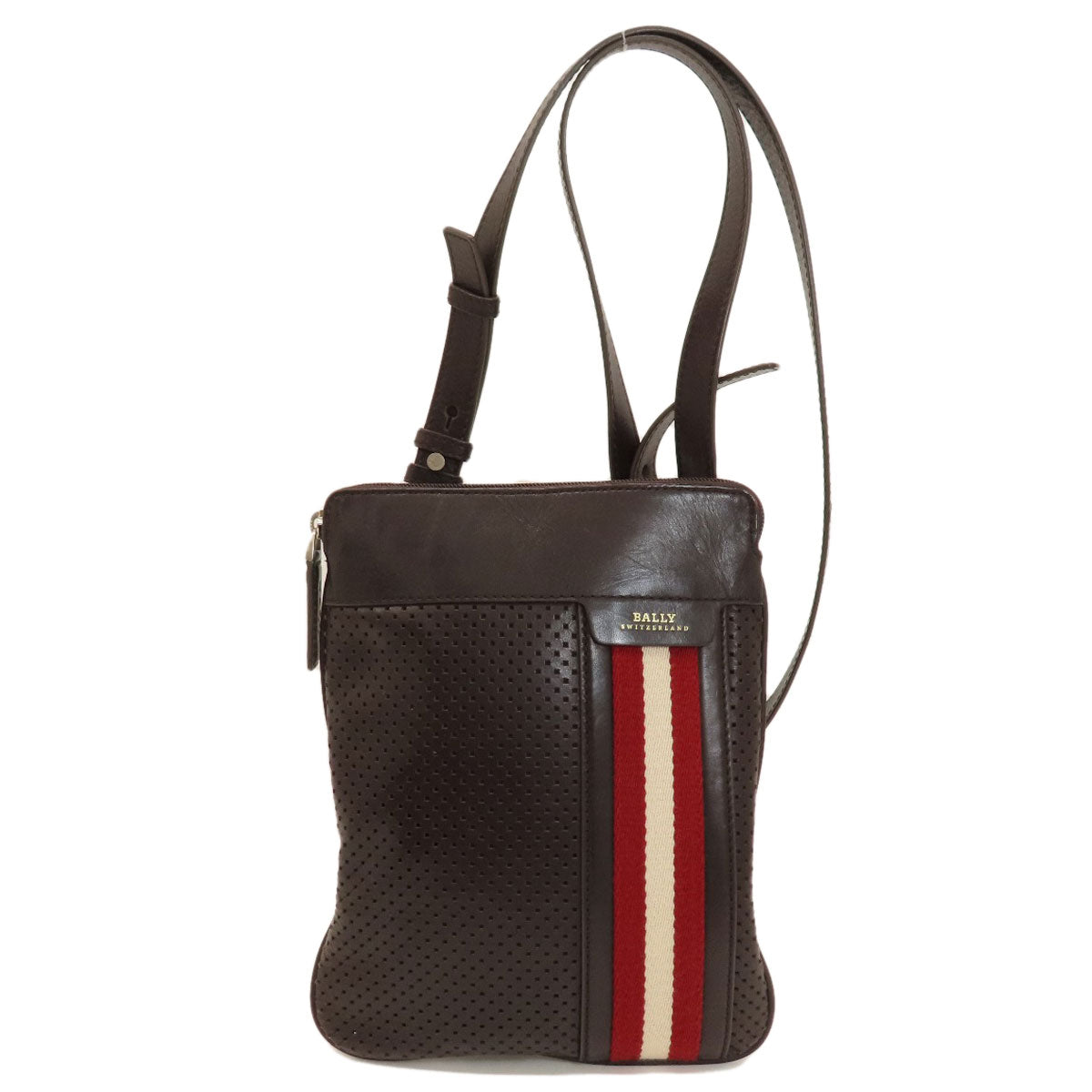 BALLY バリー バリーストライプ ショルダーバッグ レザー レディース 中古