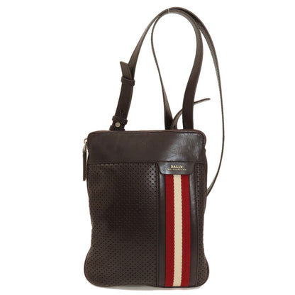 BALLY バリー バリーストライプ ショルダーバッグ レザー レディース 中古