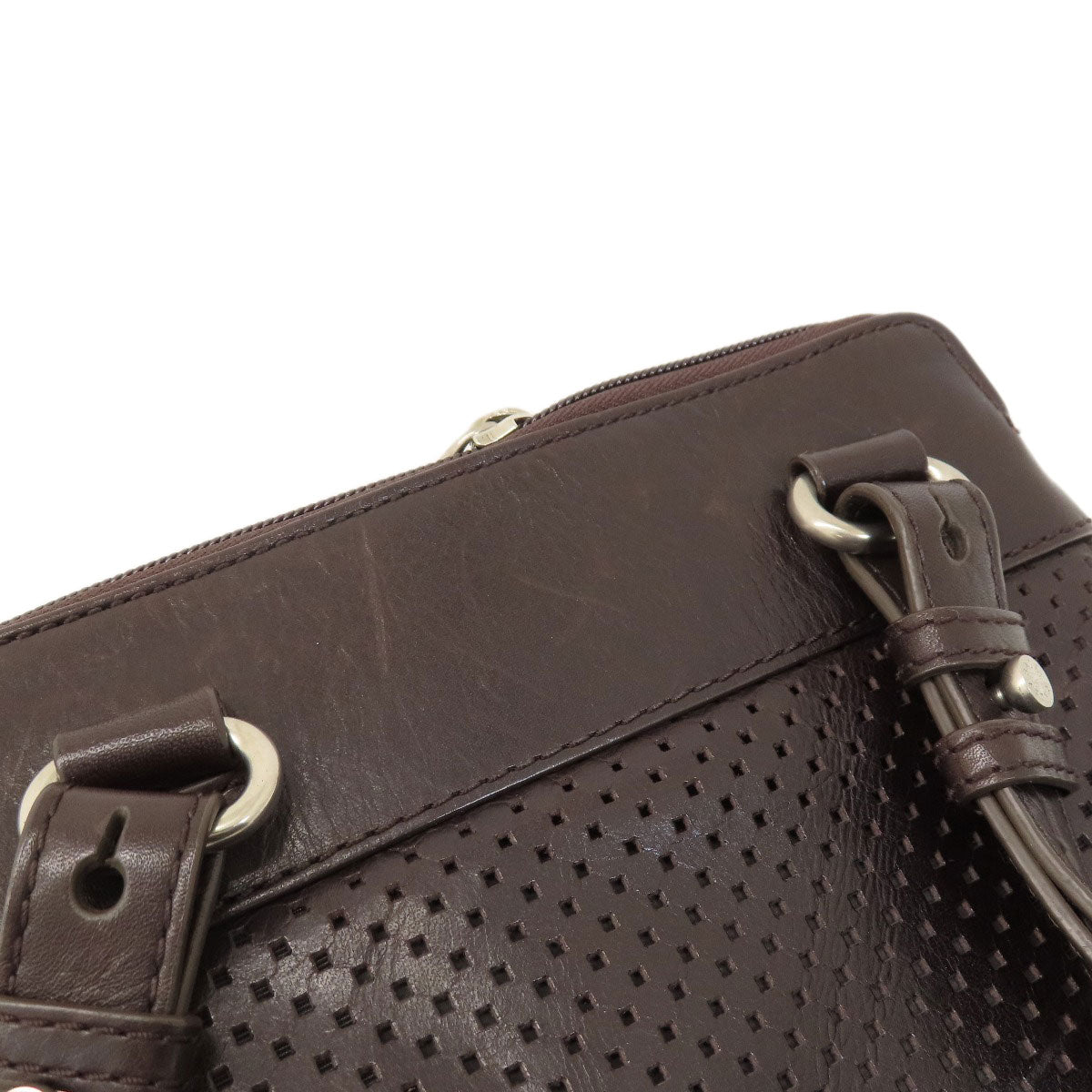 BALLY バリー バリーストライプ ショルダーバッグ レザー レディース 中古