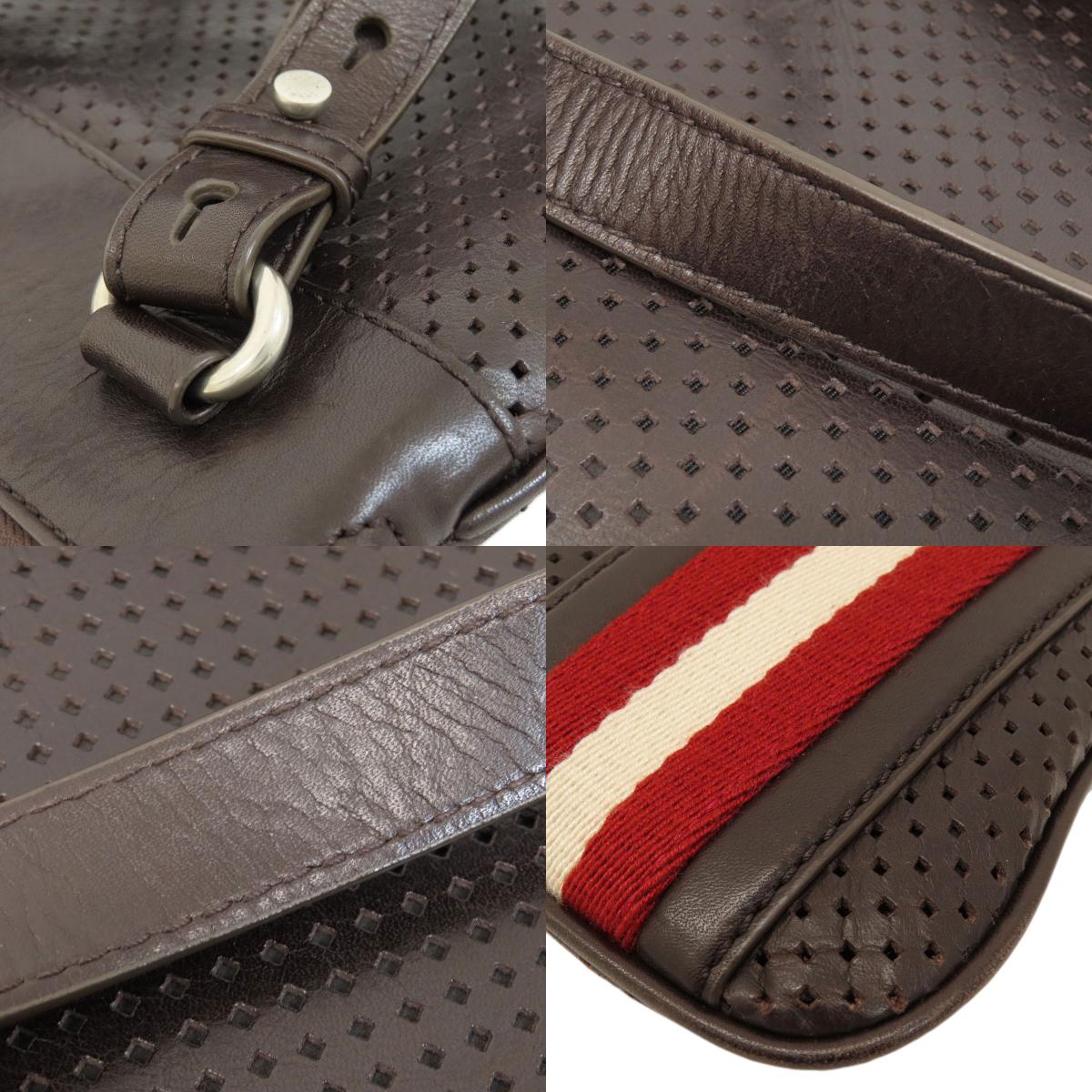 BALLY バリー バリーストライプ ショルダーバッグ レザー レディース 中古