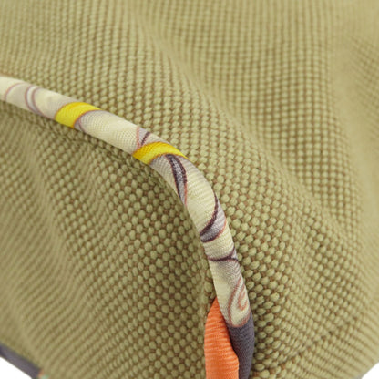 HERMES エルメス プティアッシュトート ハンドバッグ コットン レディース 中古