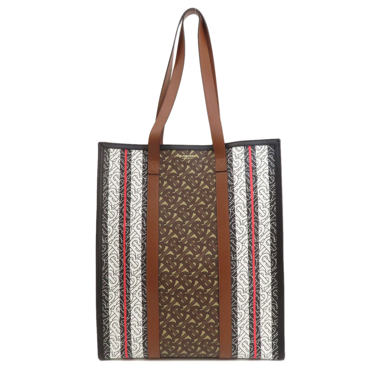 BURBERRY バーバリー Bロゴ トートバッグ PVC レディース 中古