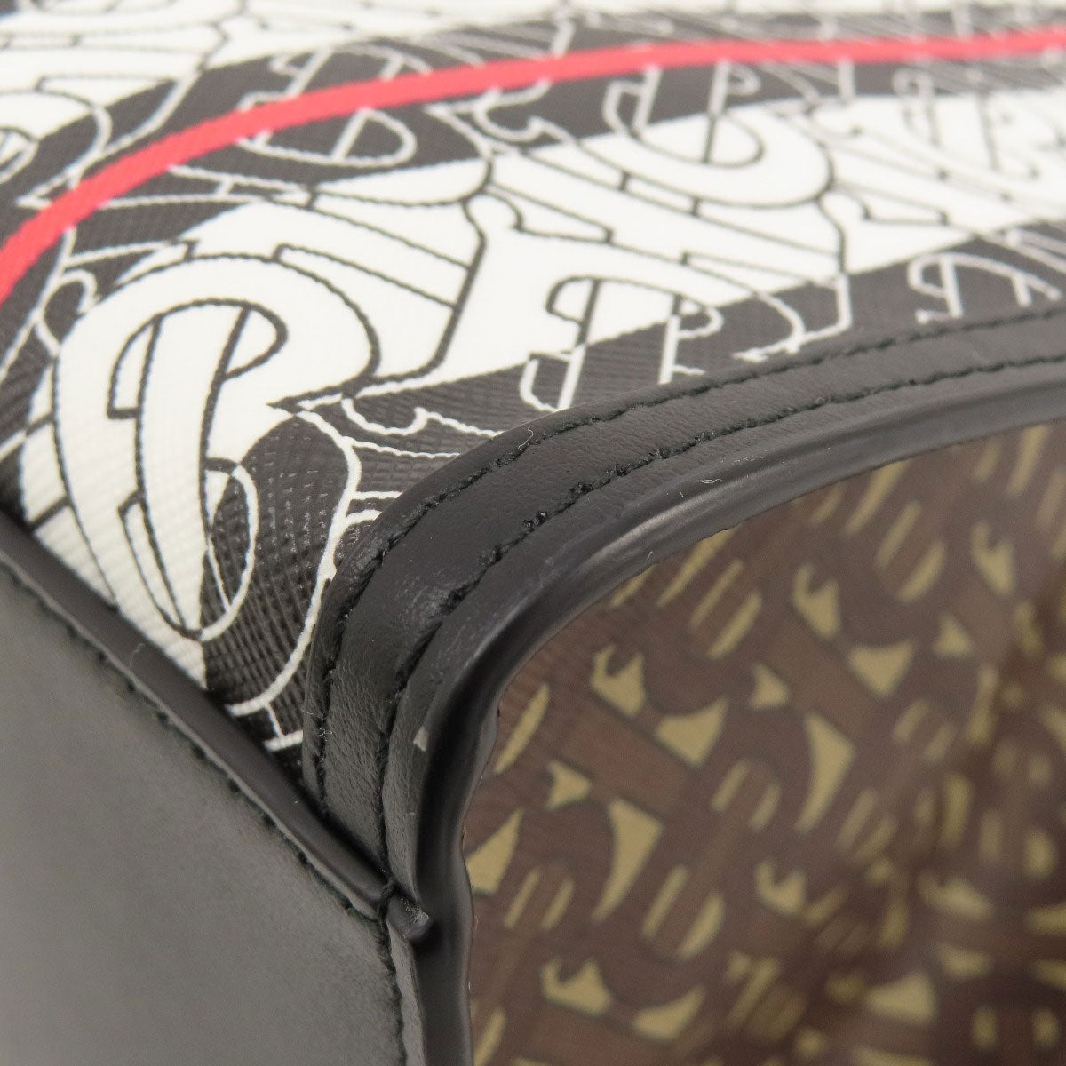 BURBERRY バーバリー Bロゴ トートバッグ PVC レディース 中古