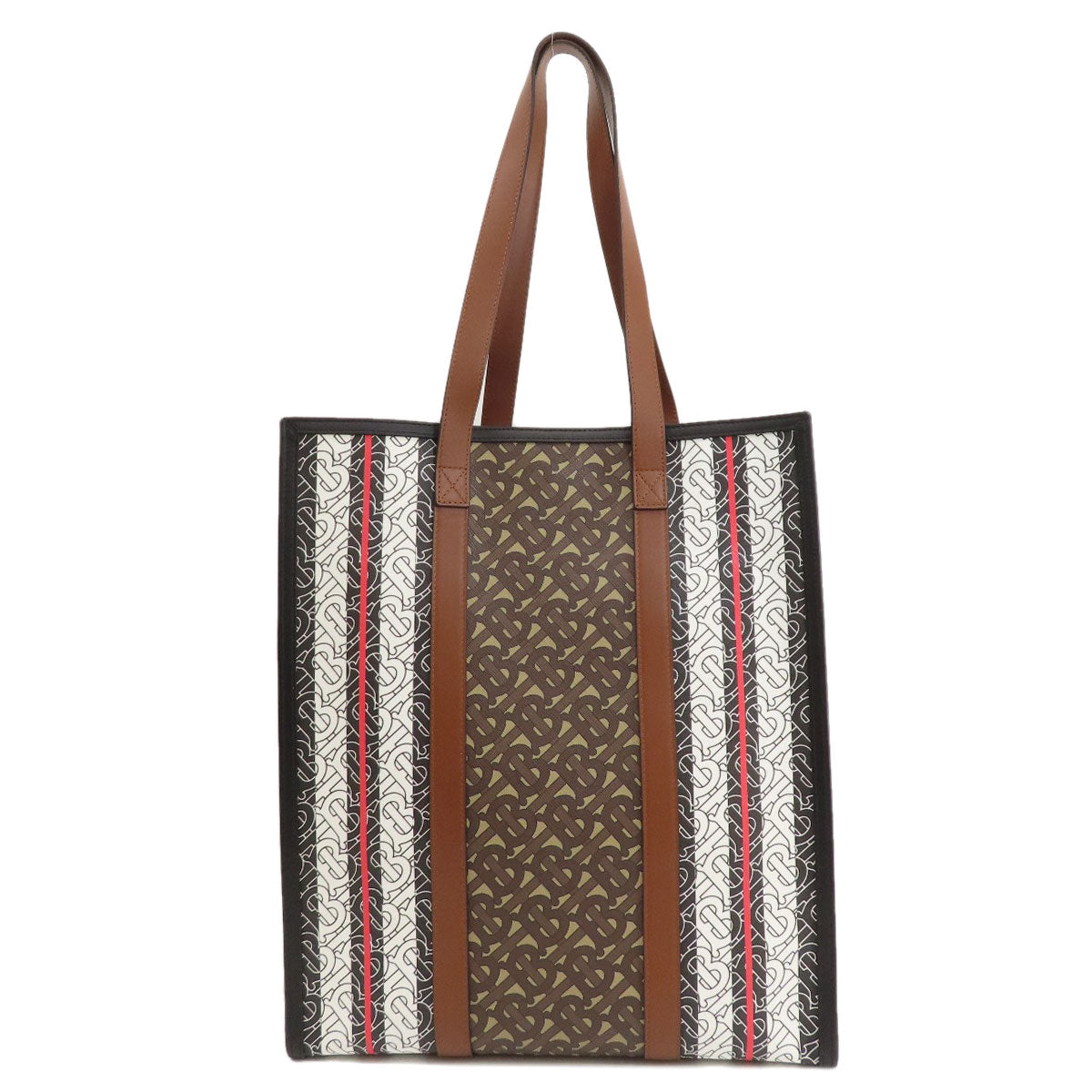 BURBERRY バーバリー Bロゴ トートバッグ PVC レディース 中古