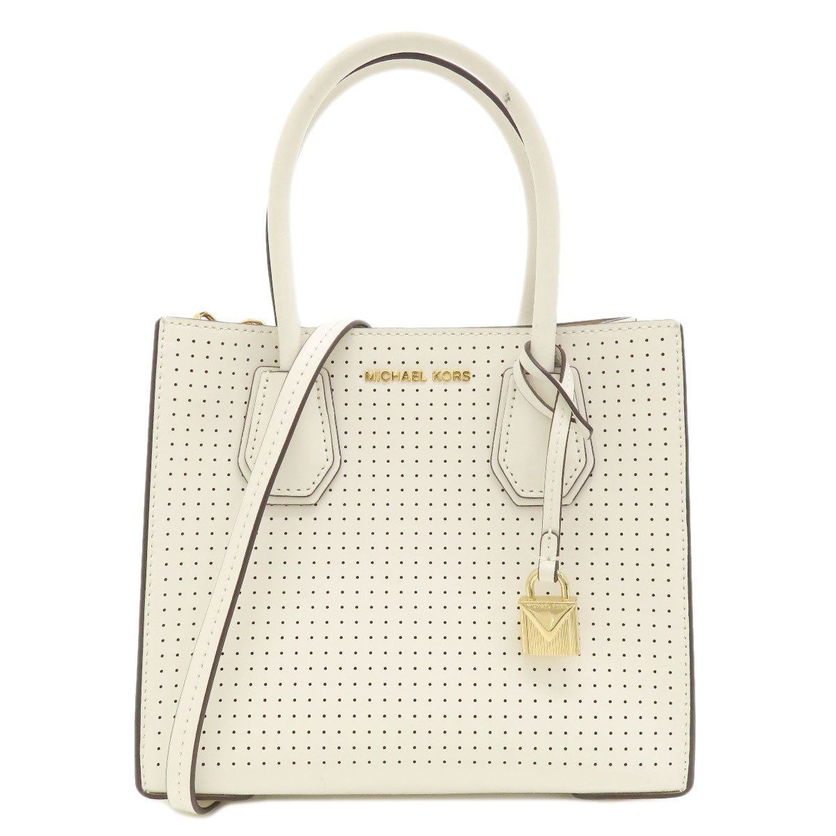 Michael Kors マイケルコース パンチング 2WAY ハンドバッグ レザー レディース 中古