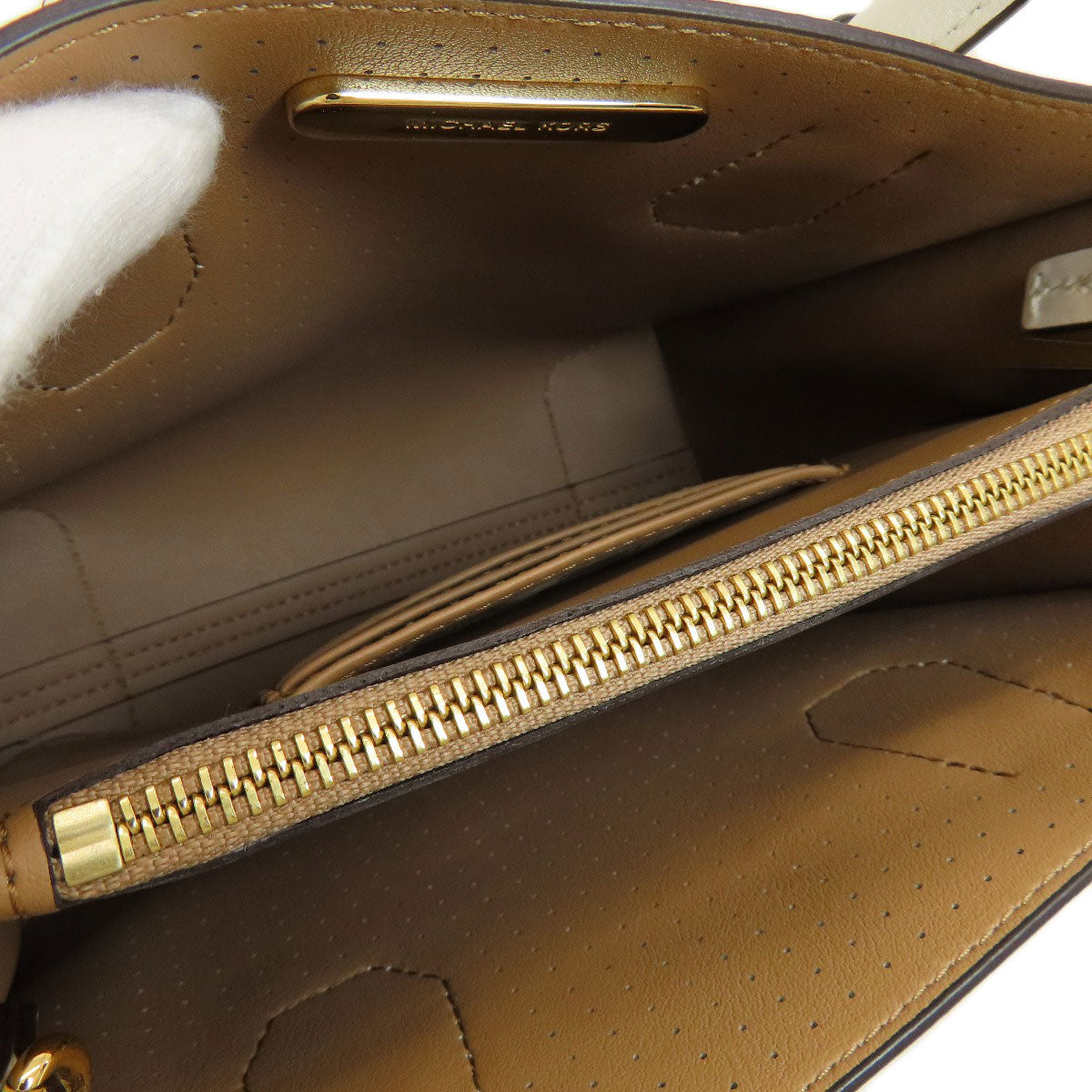 Michael Kors マイケルコース パンチング 2WAY ハンドバッグ レザー レディース 中古