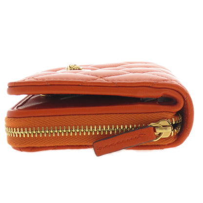 VERSACE ヴェルサーチ ロゴ金具 二つ折り財布（小銭入れあり） カーフ レディース 中古