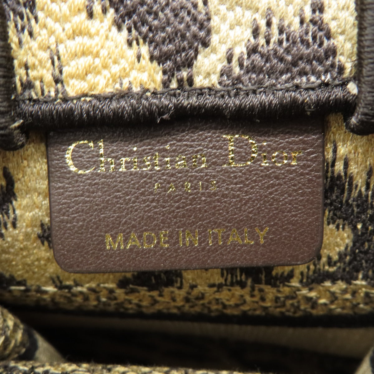 CHRISTIAN DIOR クリスチャンディオール ブックトートミニ レオパード柄 2WAY ハンドバッグ キャンバス レディース 中古