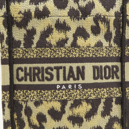 CHRISTIAN DIOR クリスチャンディオール ブックトートミニ レオパード柄 2WAY ハンドバッグ キャンバス レディース 中古