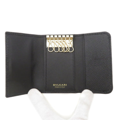 BVLGARI ブルガリ ロゴ金具 キーケース カーフ レディース 中古