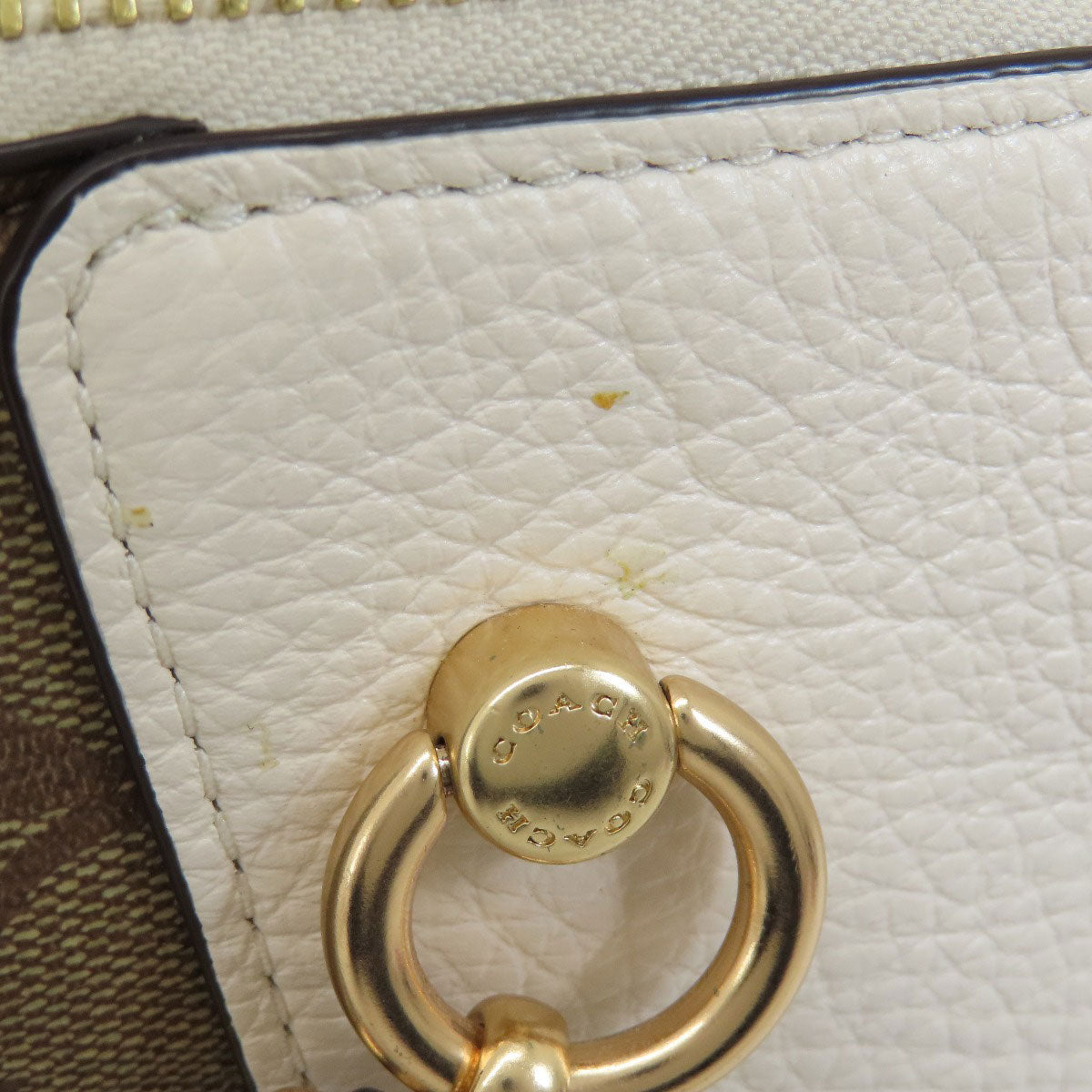COACH コーチ C7261 シグネチャー 2WAY ハンドバッグ PVC レディース 中古