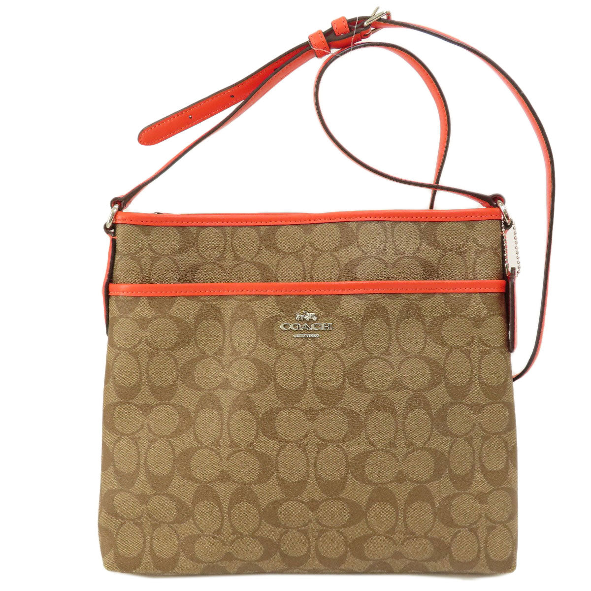 COACH コーチ F58297 ロングショルダー シグネチャー ショルダーバッグ PVC レディース 中古