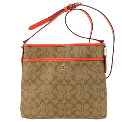 COACH コーチ F58297 ロングショルダー シグネチャー ショルダーバッグ PVC レディース 中古