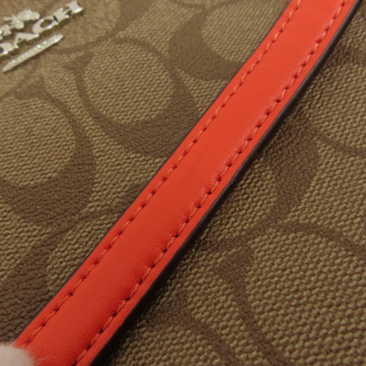 COACH コーチ F58297 ロングショルダー シグネチャー ショルダーバッグ PVC レディース 中古