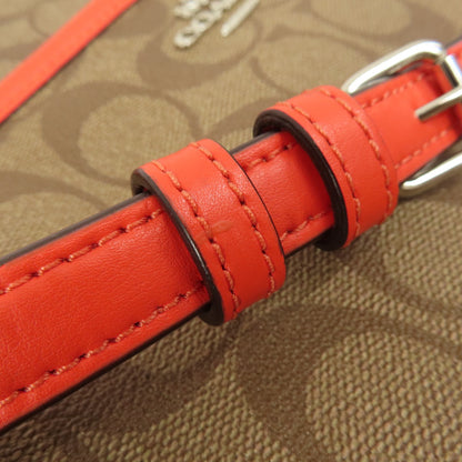 COACH コーチ F58297 ロングショルダー シグネチャー ショルダーバッグ PVC レディース 中古