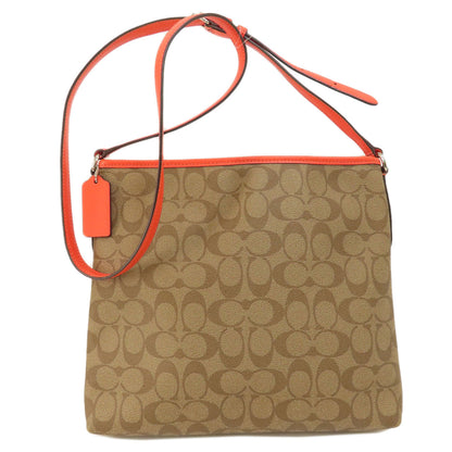 COACH コーチ F58297 ロングショルダー シグネチャー ショルダーバッグ PVC レディース 中古