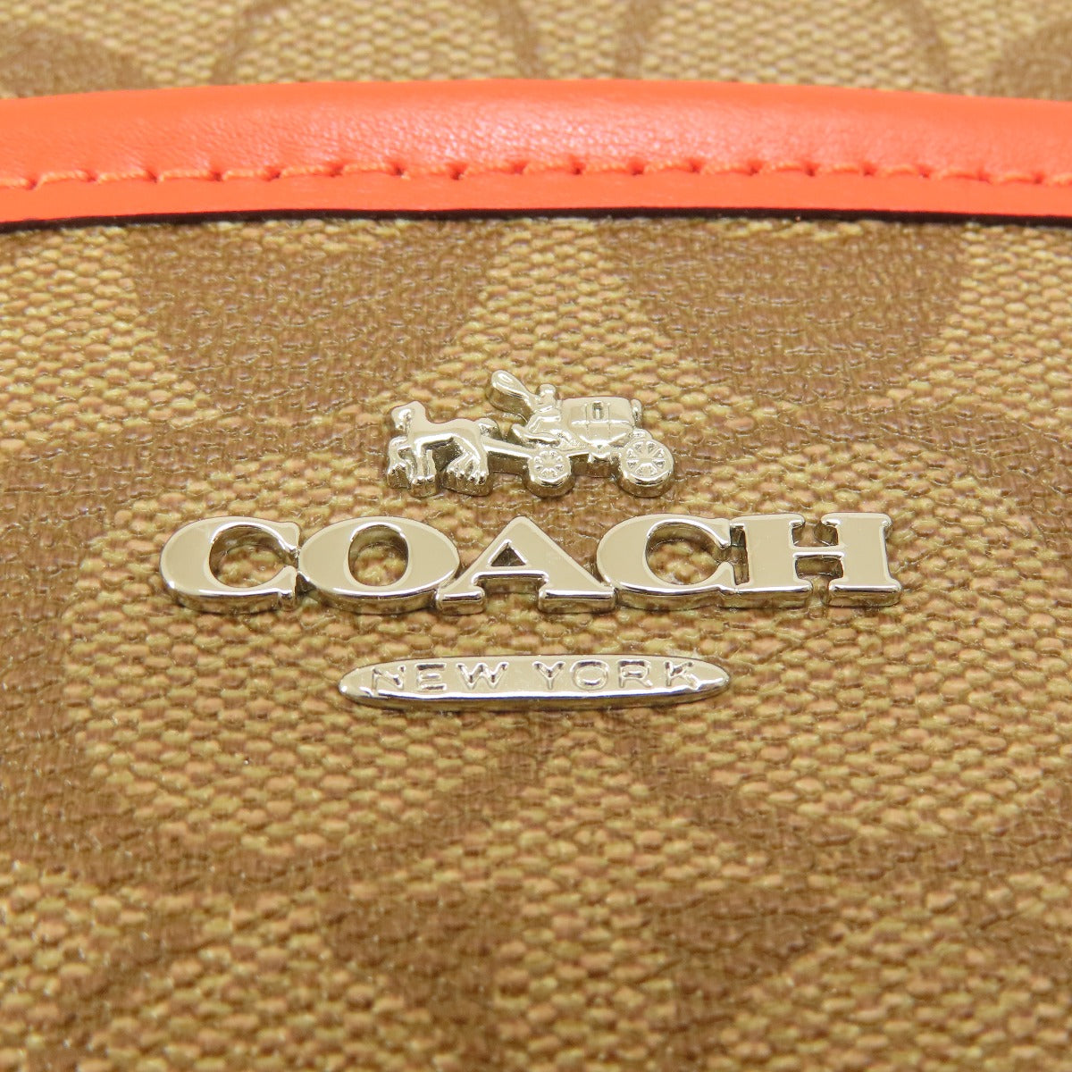 COACH コーチ F58297 ロングショルダー シグネチャー ショルダーバッグ PVC レディース 中古
