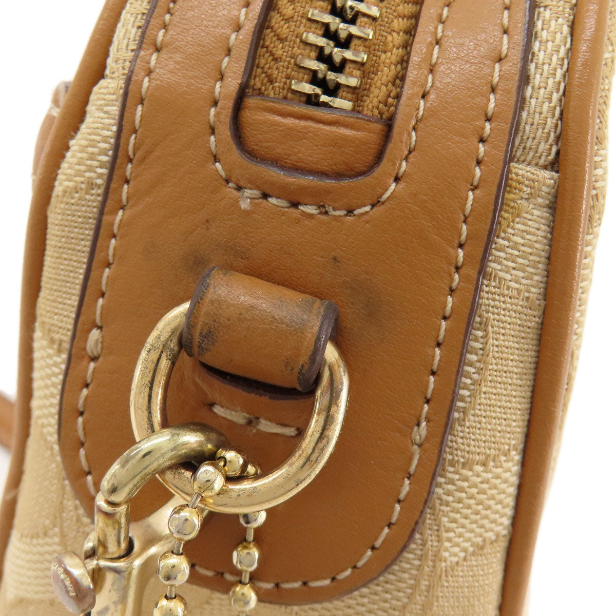 COACH コーチ F28959 シグネチャー ショルダーバッグ キャンバス レディース 中古