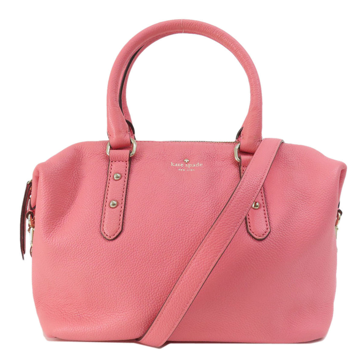 kate spade ケイトスペード ロゴ 2WAY ハンドバッグ レザー レディース 中古
