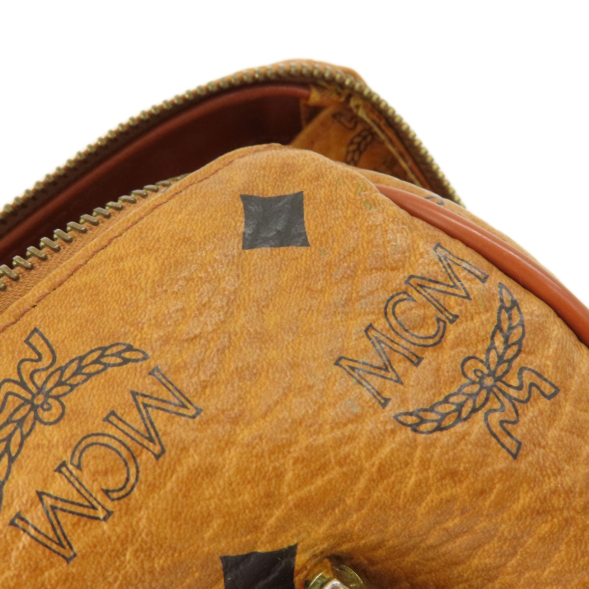 MCM エムシーエム ミニボストン ボストンバッグ PVC レディース 中古