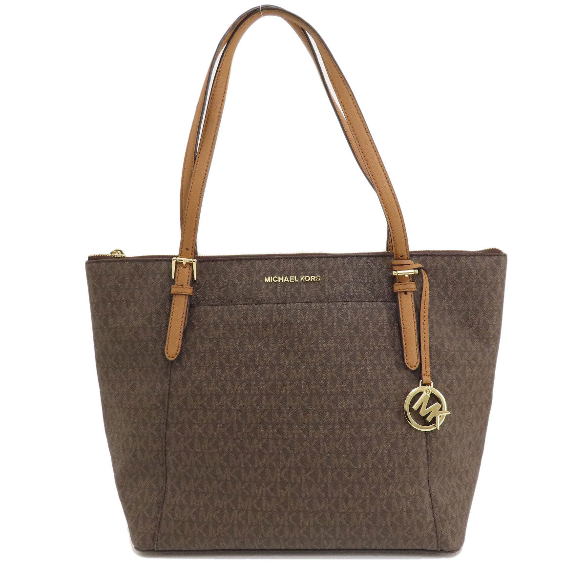 Michael Kors マイケルコース MKシグネチャー トートバッグ PVC レディース 中古