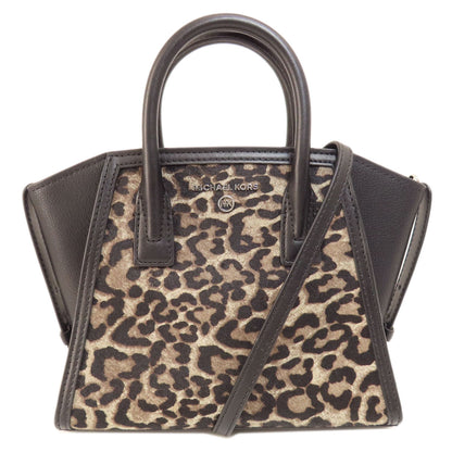 Michael Kors マイケルコース レオパード柄 2WAY ハンドバッグ レザー レディース 中古