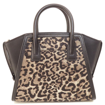 Michael Kors マイケルコース レオパード柄 2WAY ハンドバッグ レザー レディース 中古