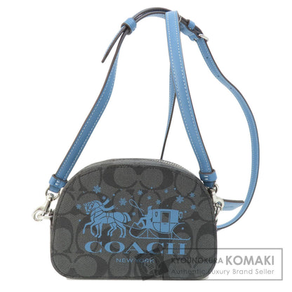 COACH コーチ CN703 ミニ セレナ サッチェル・シグネチャー ショルダーバッグ PVC レディース 中古