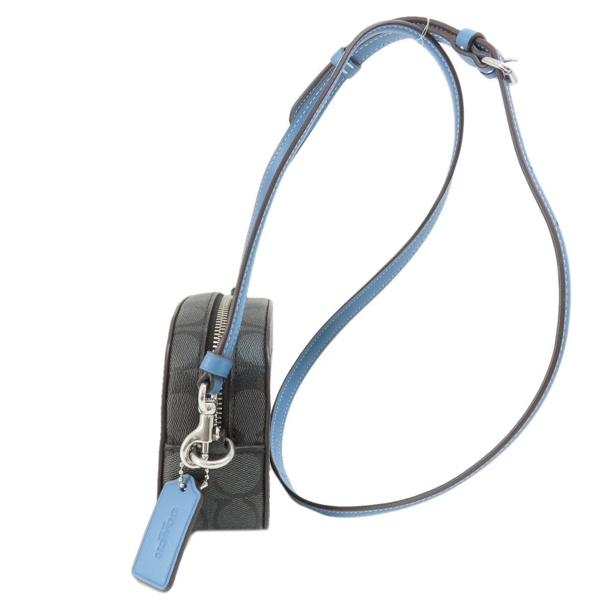 COACH コーチ CN703 ミニ セレナ サッチェル・シグネチャー ショルダーバッグ PVC レディース 中古