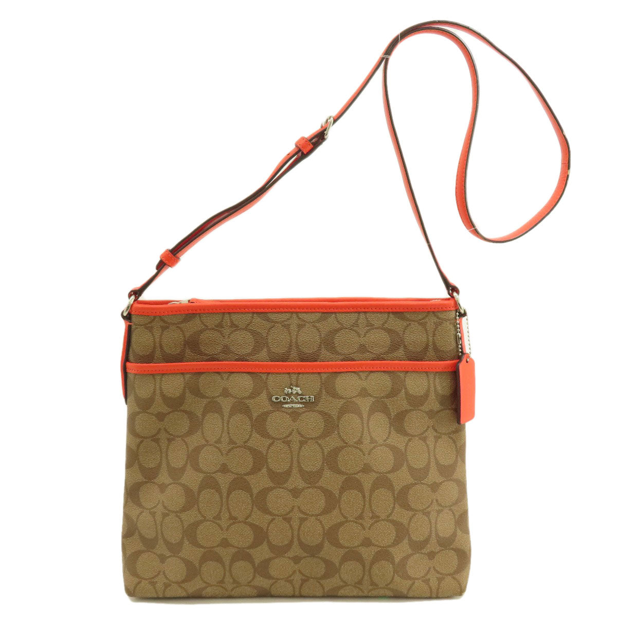 COACH コーチ F58297 ロングショルダー シグネチャー ショルダーバッグ PVC レディース 中古