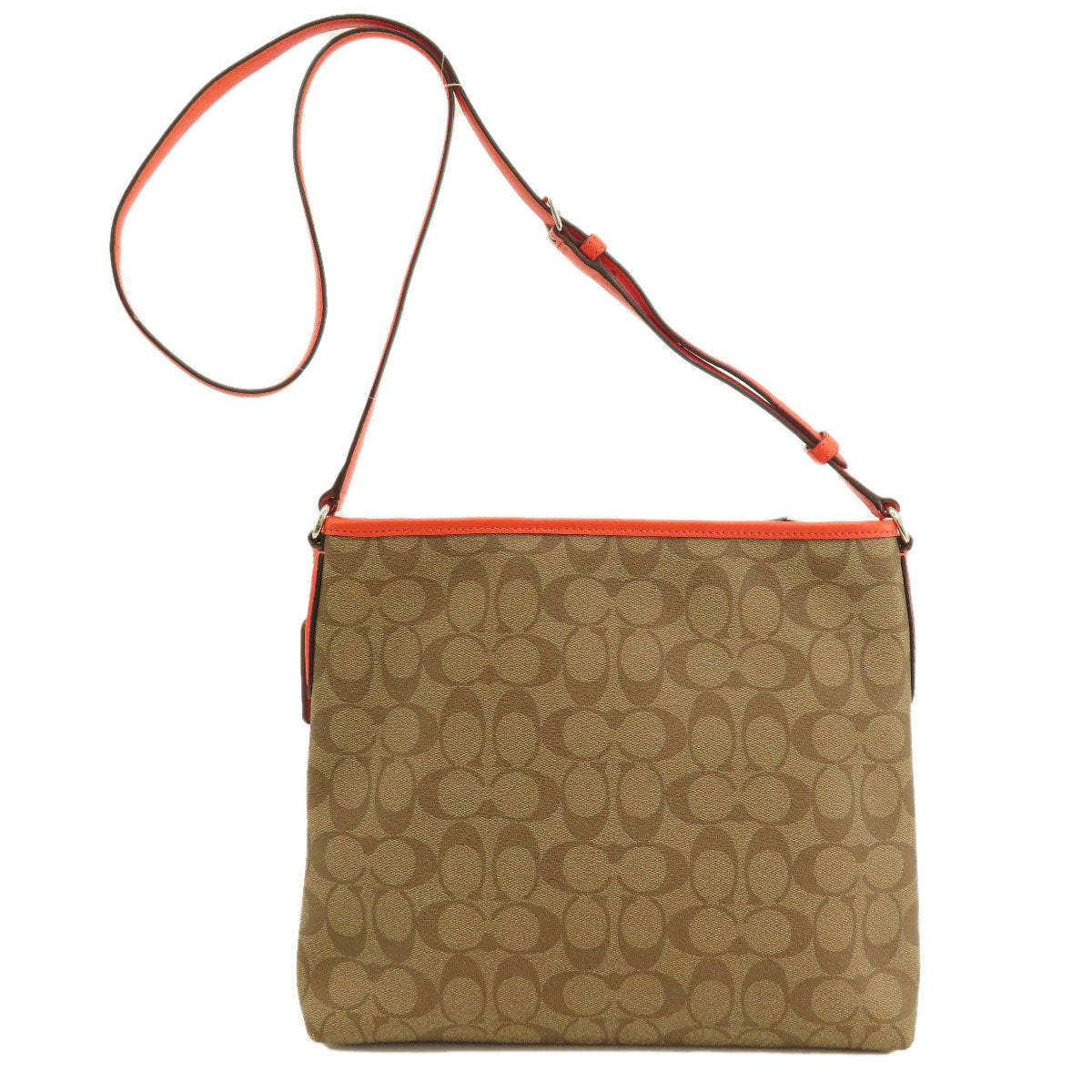 COACH コーチ F58297 ロングショルダー シグネチャー ショルダーバッグ PVC レディース 中古