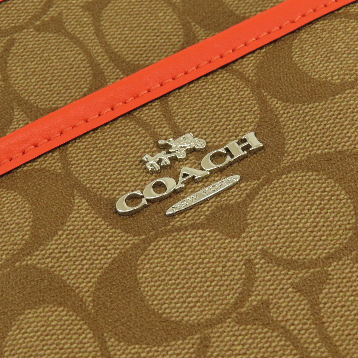COACH コーチ F58297 ロングショルダー シグネチャー ショルダーバッグ PVC レディース 中古