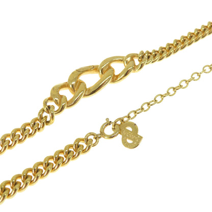 CHRISTIAN DIOR クリスチャンディオール ラインストーン ネックレス 金属製 レディース 中古