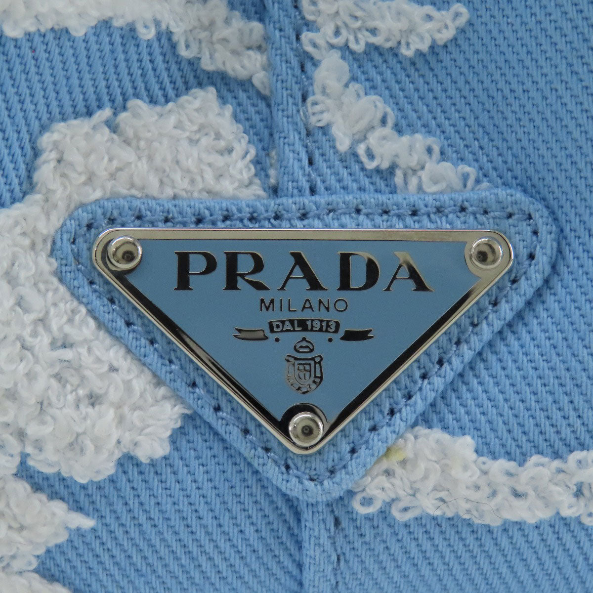 PRADA プラダ 1BA343 ドリル 2WAY トートバッグ キャンバス レディース 中古